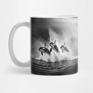 jumping killer whales Mug